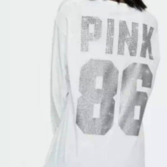 PINK Victoria's Secret Tops - VS PINK bling "86" tee-medium NWOT